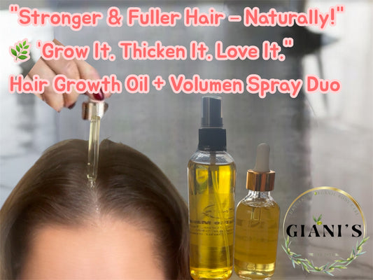 Organic Hair Oil Serum & Volume Spray Duo